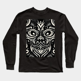 Discover Aotearoa's Cultural Tapestry: Authentic Maori Art in Vibrant Illustrations Long Sleeve T-Shirt